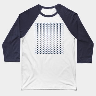 Blue color halftone argyle pattern Baseball T-Shirt